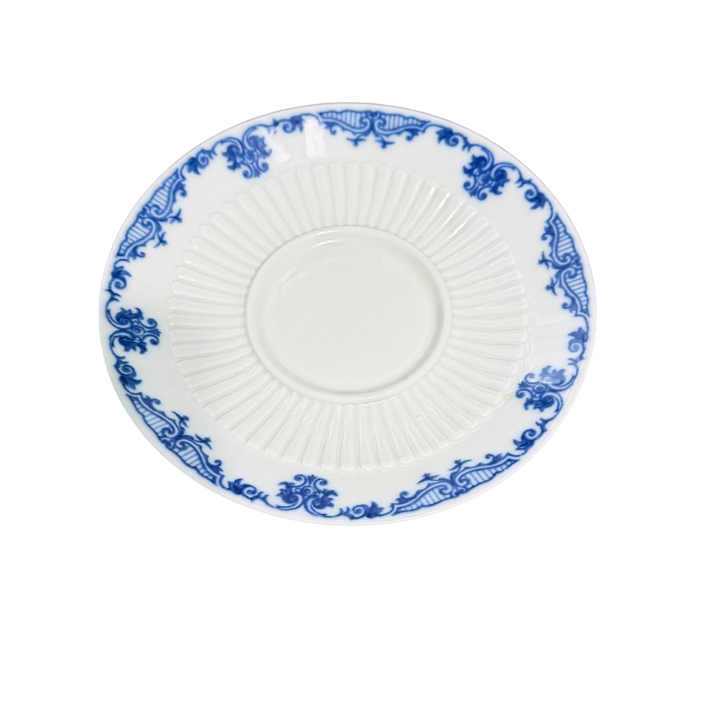 Limoges Ceralene Saucer 6.25" Blue White Saint Cloud Raynaud Vintage